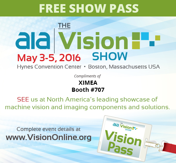 THE Vision show 2016 Boston cameras XIMEA