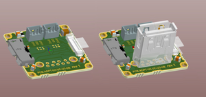 Breakout board adapter from Micro-Coax to Micro USB3 Type-B - 2