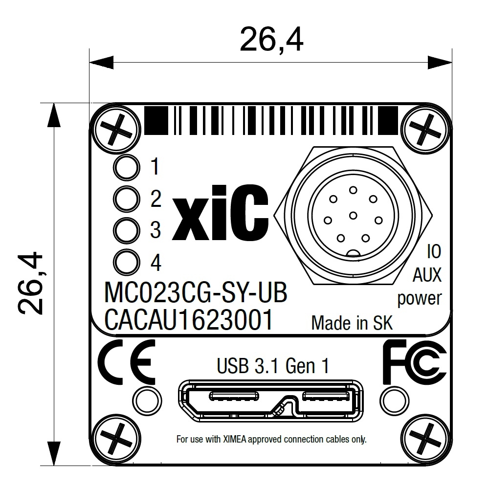 ima007様 XIMEA - Sony CMOS Pregius with USB 3.1 Gen 1