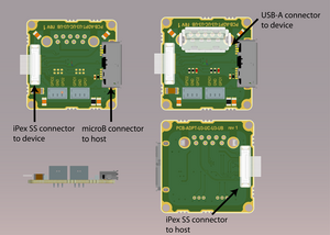 Breakout board adapter from Micro-Coax to Micro USB3 Type-B - 2