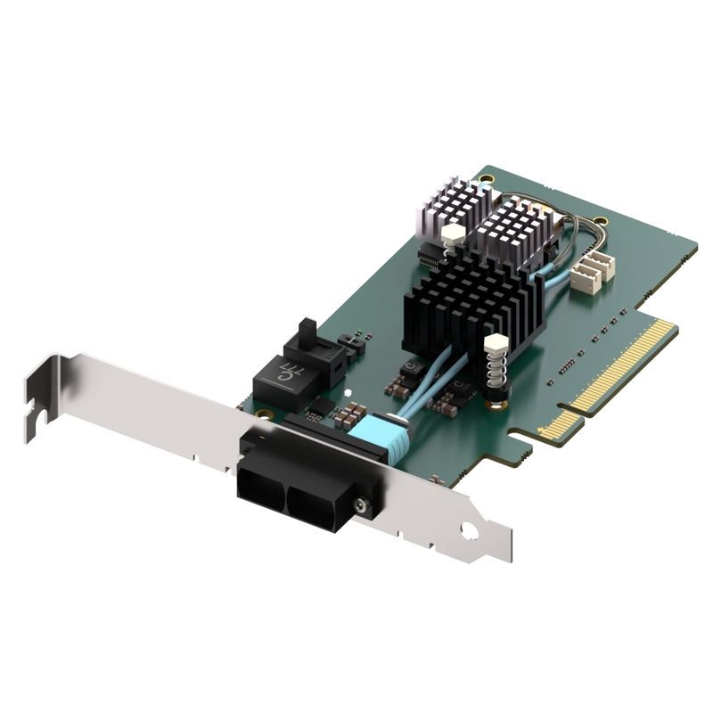 Host adapter with 1 port for PCIe Gen.3 x8 MTP cables - 1
