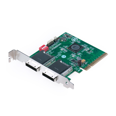 Host adapter for fiber PCIe Gen.3 x4 cables - 2 ports