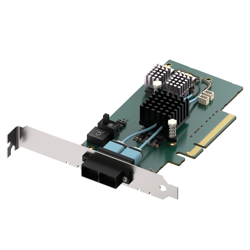 Host adapter with 2 ports for PCIe Gen.3 x4 MTP cables - 1