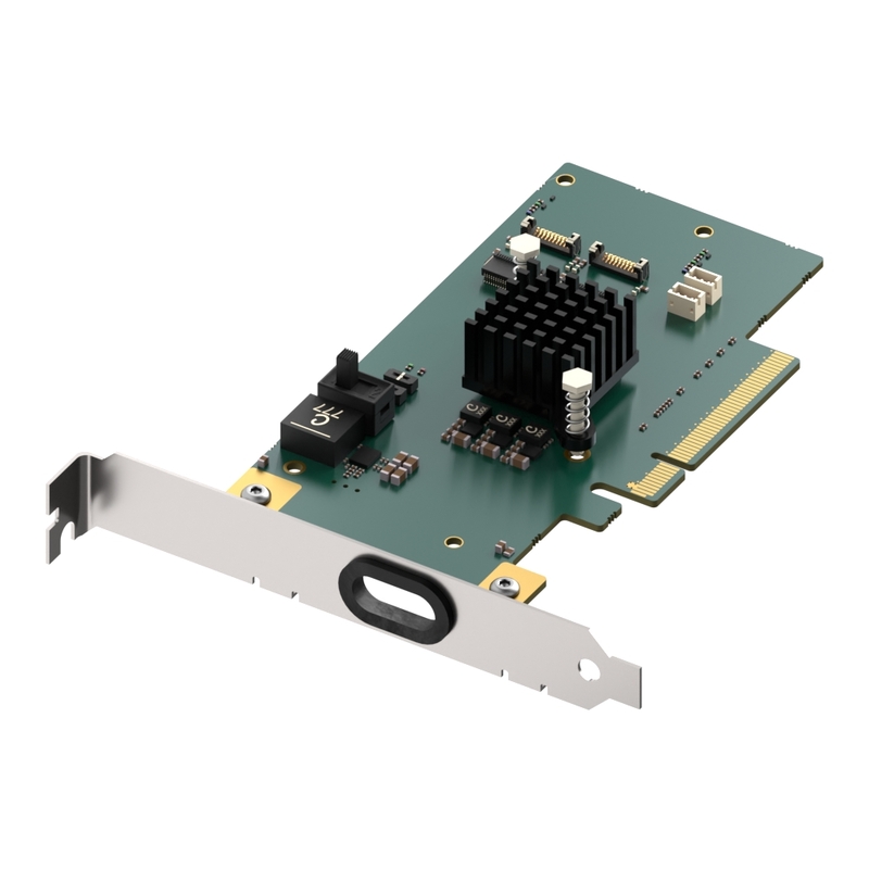 Host adapter with 2 ports for PCIe Gen.3 x4 Firefly cables - 1