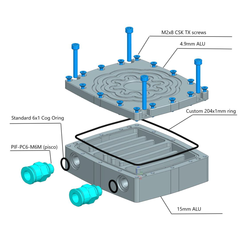 Liquid sales cooling block