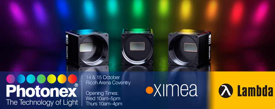 Photonex XIMEA Lambda 2015 UK camera show USB3